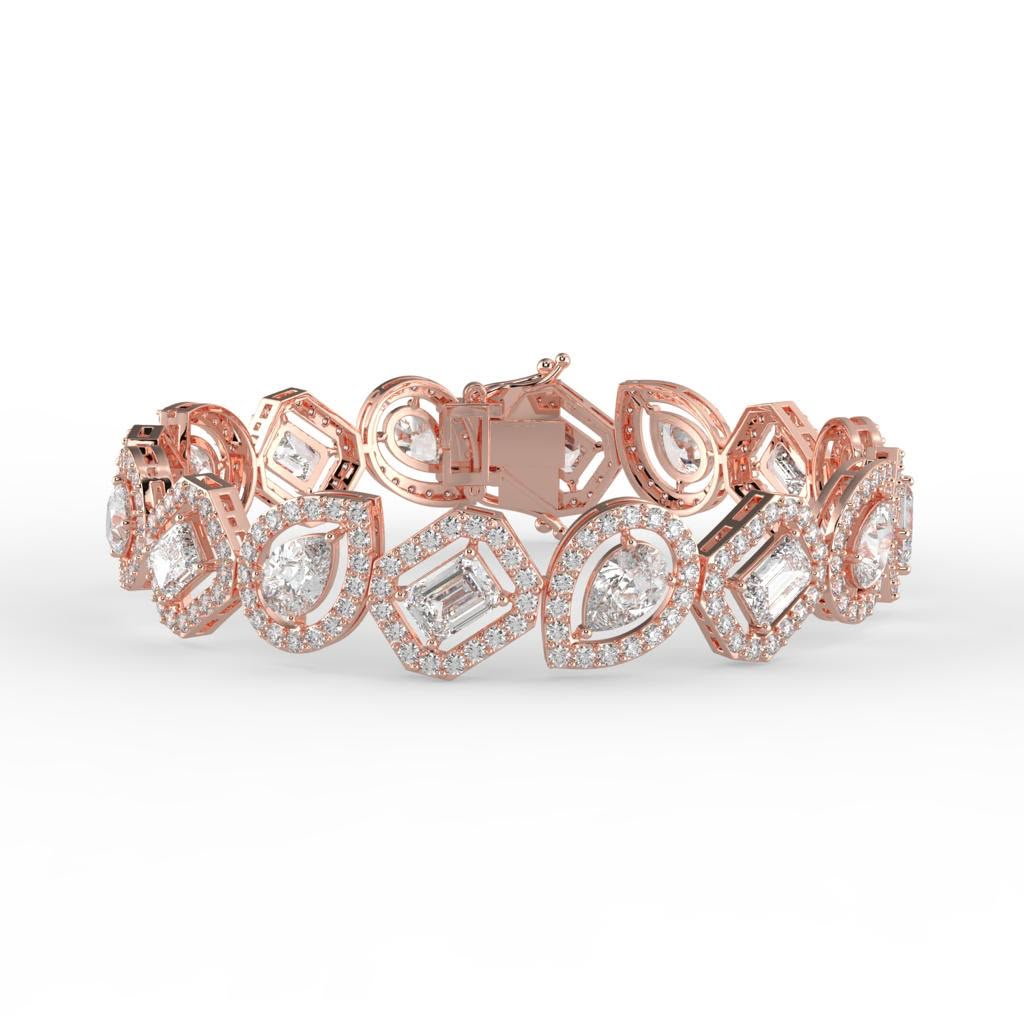 Geometric Diamond Bracelet - Aranya Diamonds