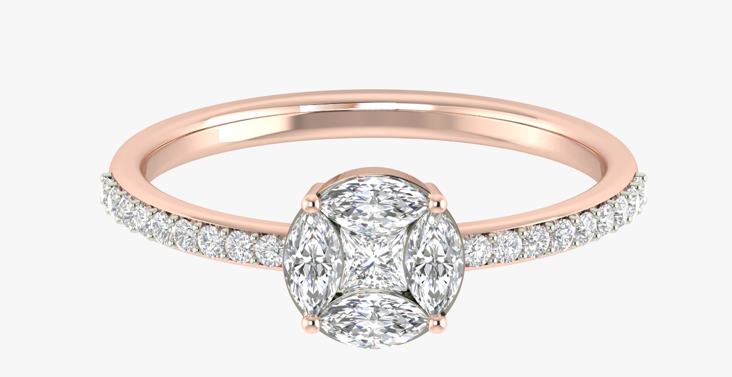Classic Solitaire Diamond Ring - Aranya Diamonds